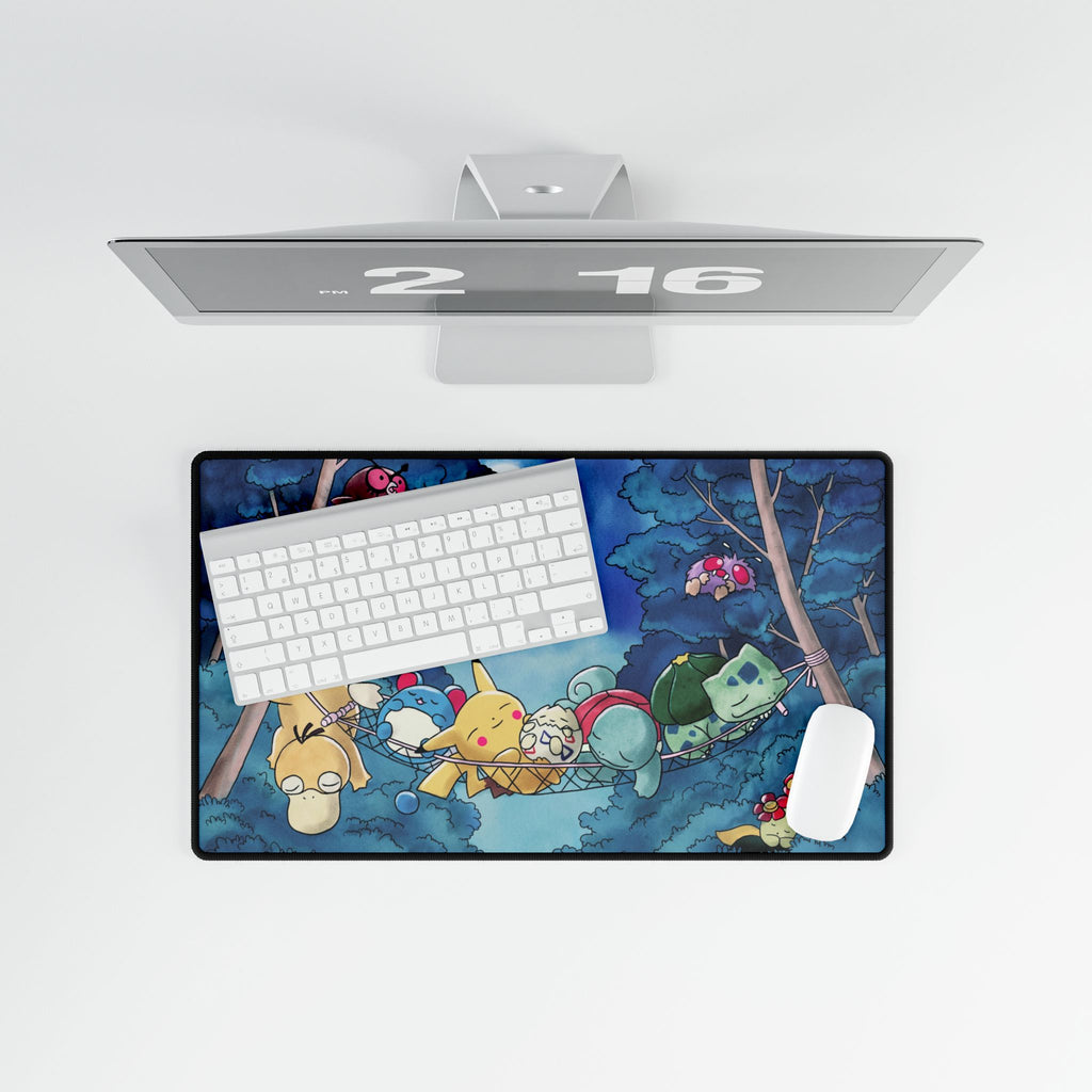 Sleeping poke Desk Mat: Soft Playful Design for Fans